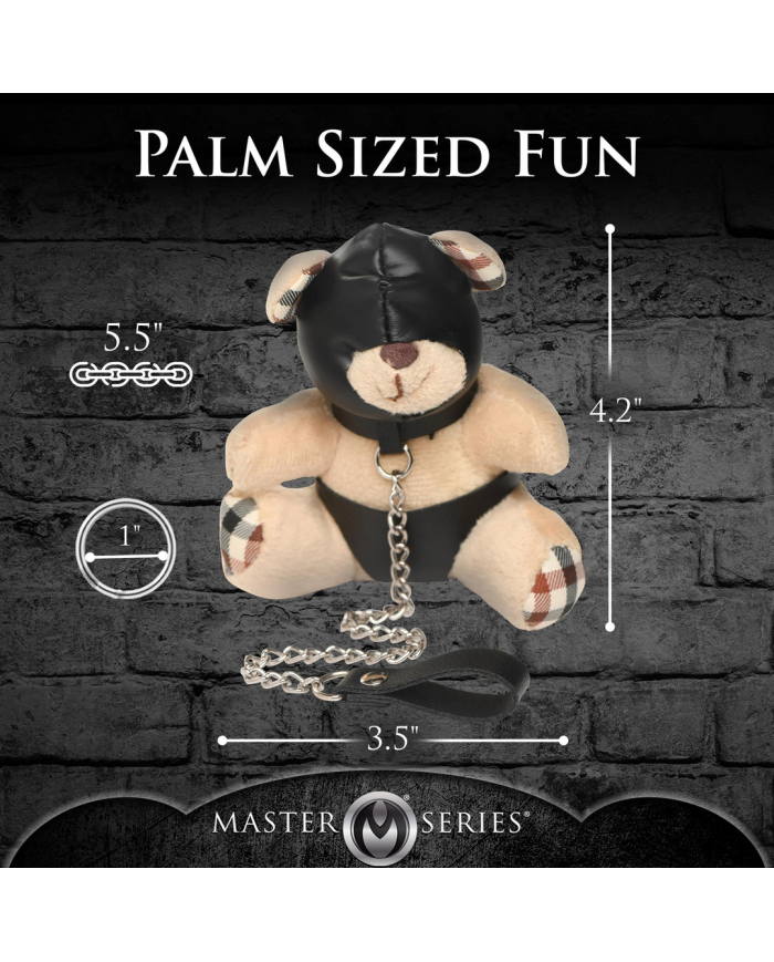 Hooded Teddy Bear Keychain - Tan