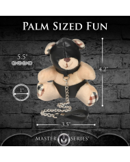 Hooded Teddy Bear Keychain - Tan