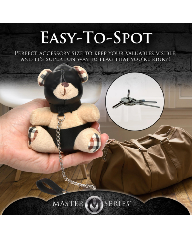 Hooded Teddy Bear Keychain - Tan