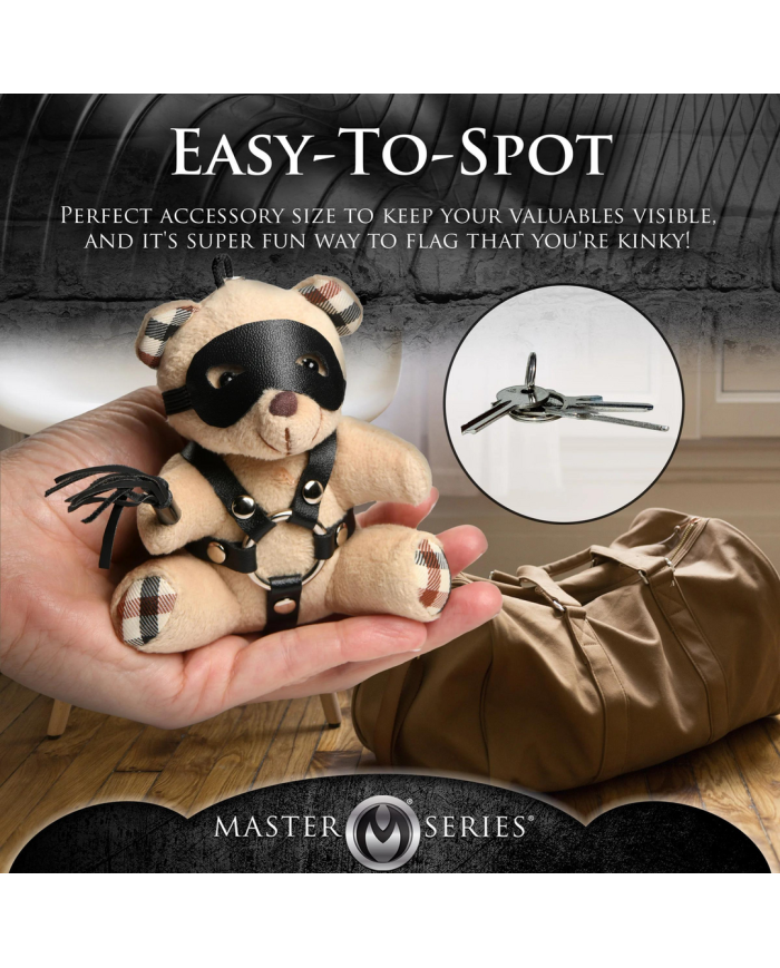 BDSM Teddy Bear Keychain - Tan
