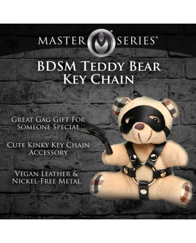 BDSM Teddy Bear Keychain - Tan