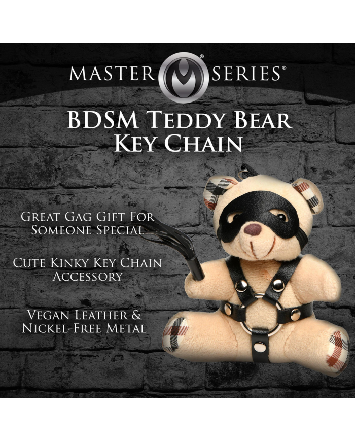 BDSM Teddy Bear Keychain - Tan