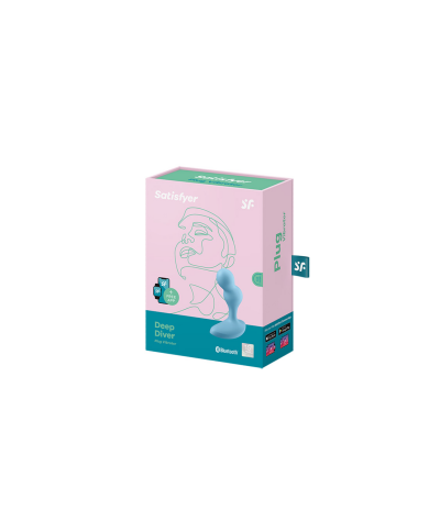 Deep Diver - Vibrating Anal Plug - Light Blue