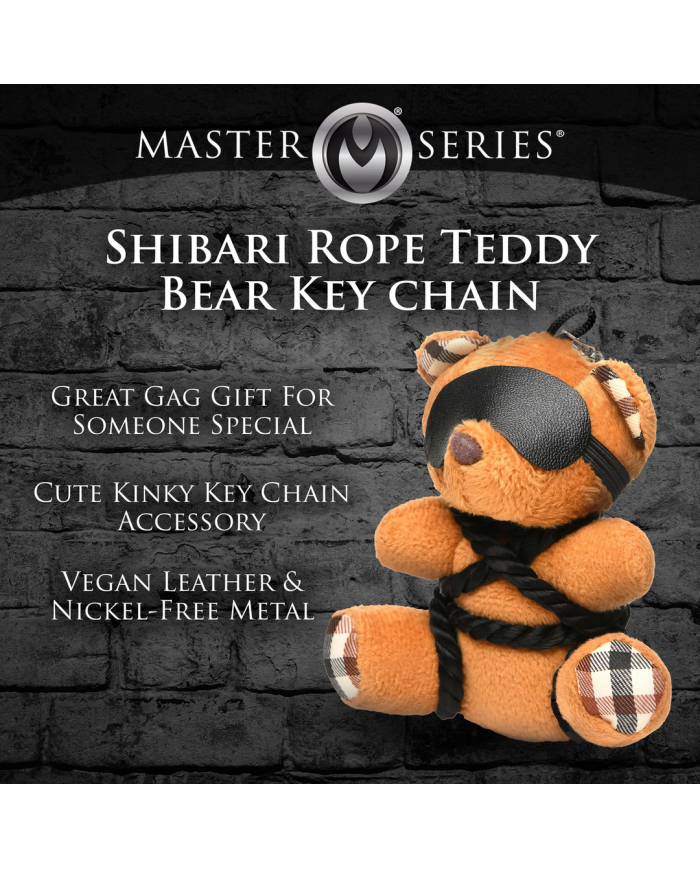 Rope Teddy Bear Keychain - Brown