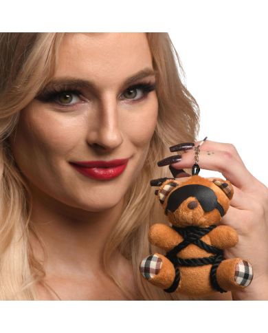 Rope Teddy Bear Keychain - Brown