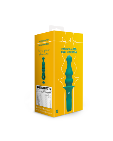 Pawn Shaped Anal Vibrator - Peacock Plume