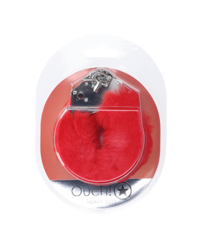 Heavy-duty Fluffy Handcuffs - Red