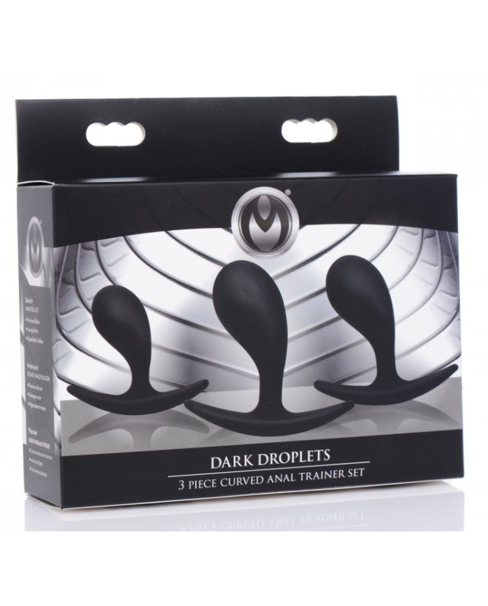 Master Series Dark Droplets 3 Piece Curved Anal Trainer Set