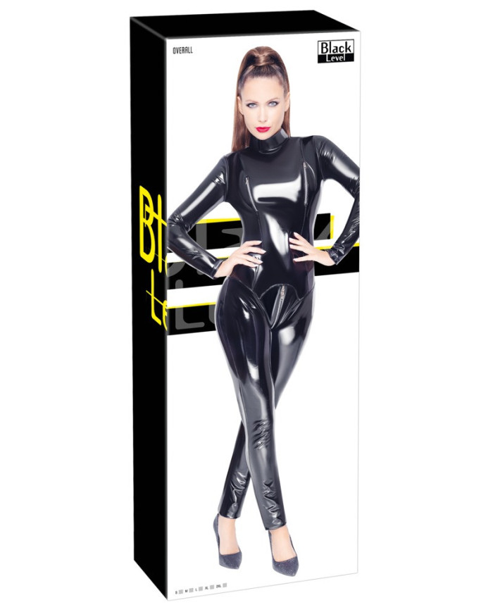 Vinyl Jumpsuit Black 