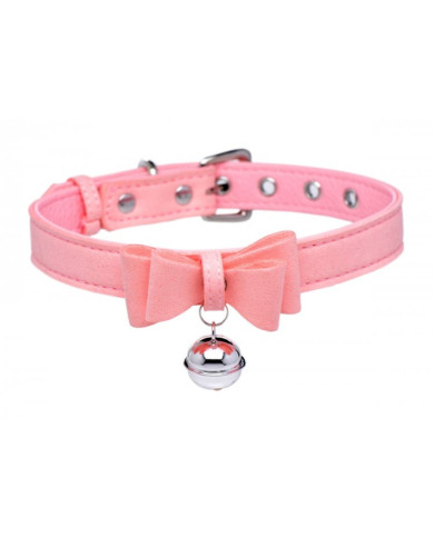 Master Series Sugar Kitty Cat Bell Collar Pink Silver