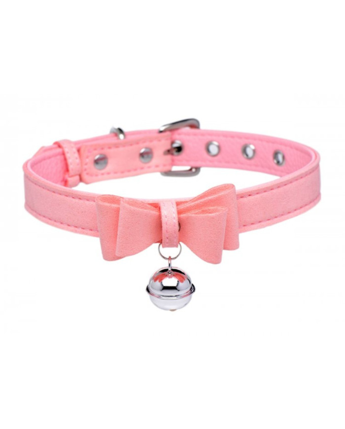 Master Series Sugar Kitty Cat Bell Collar Pink Silver