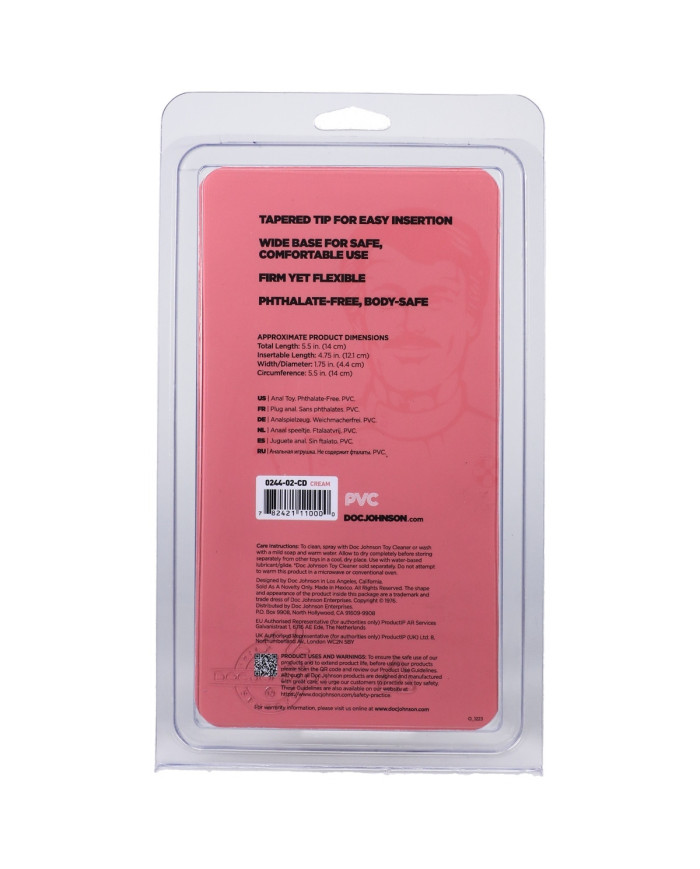 Doc Johnson Classic Butt Plug Flesh Medium