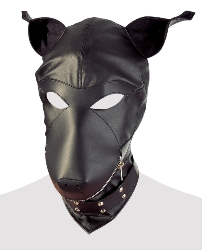 Imitation leather dog mask