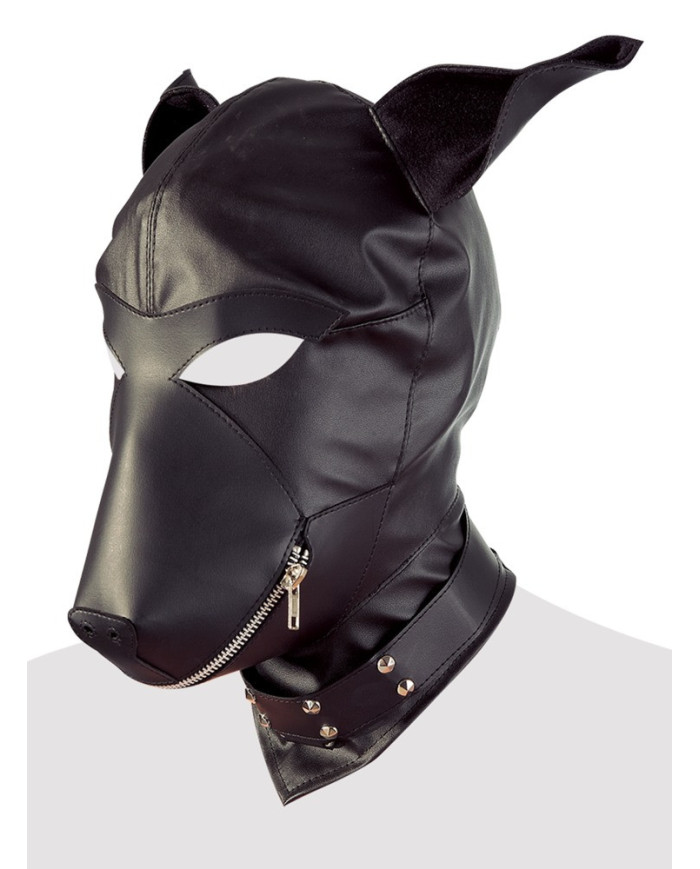 Imitation leather dog mask