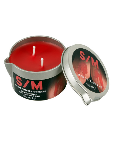 S M Candle in a Tin red 100 g S M Candle in a Tin red 100 g