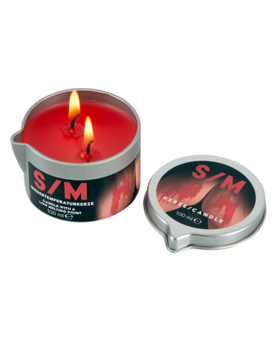 S M Candle in a Tin red 100 g S M Candle in a Tin red 100 g