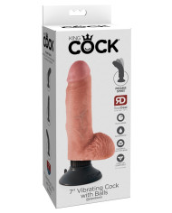 Vibrating Regular Curved Cock - 6   15,5 cm - Tan