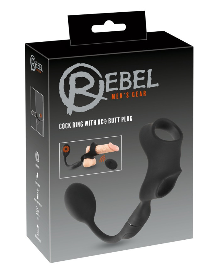 REBEL Cock ring with RC butt p