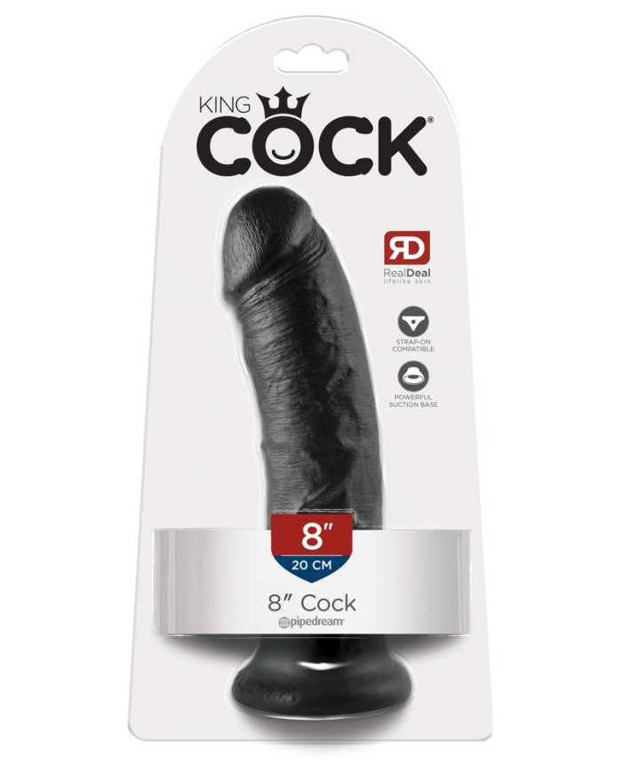 King Cock 8 inch Black King Cock 8 inch Black