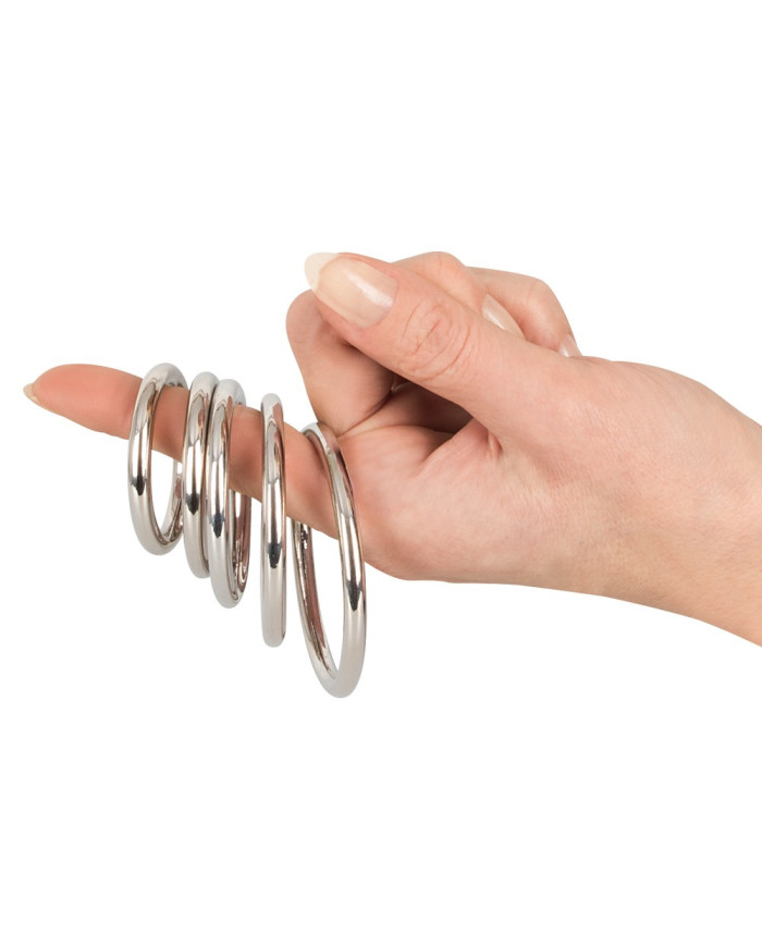 Bad Kitty Set of 5 Metal Rings