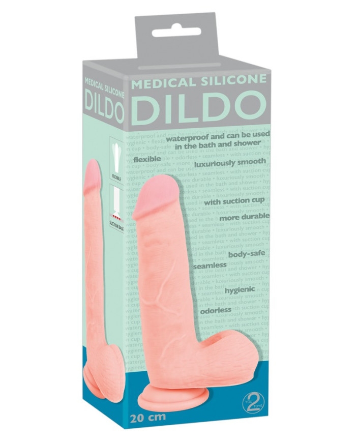 Medical Silicone Dildo 20 cm Medical Silicone Dildo 20 cm