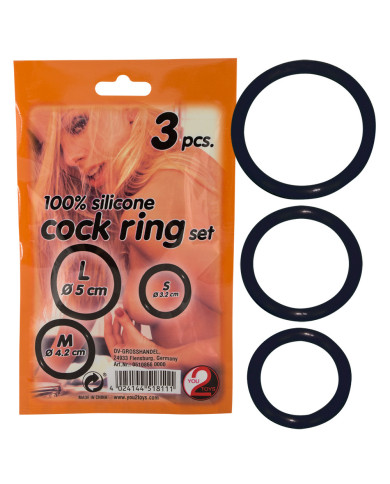 Silicone Cock Ring set 3 pcs