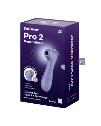 Pro 2 Generation 3 - Double Air Pulse Vibrator - Liquid Air and Connect App - Lila
