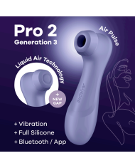 Pro 2 Generation 3 - Double Air Pulse Vibrator - Liquid Air and Connect App - Lila Pro 2 Generation 3 - Double Air Pulse Vibrator - Liquid Air and Connect App - Lila
