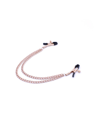 Nipple Clamps Rose Gold Double Chains Nipple Clamps Rose Gold Double Chains