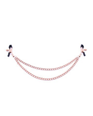 Nipple Clamps Rose Gold Double Chains Nipple Clamps Rose Gold Double Chains