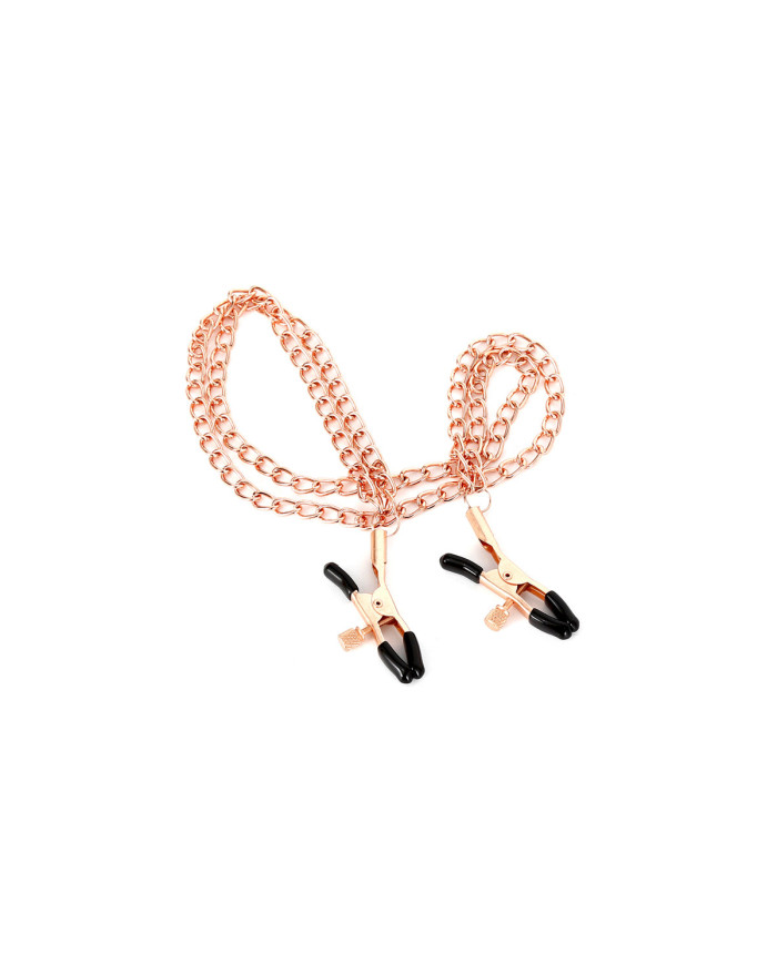 Nipple Clamps Rose Gold Double Chains Nipple Clamps Rose Gold Double Chains