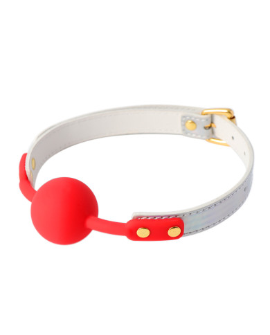 Red Mouthg Gag White Neon Shine