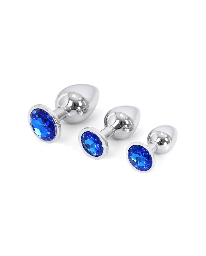 Buttplug Aluminium Blue Medium