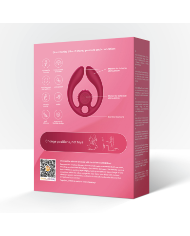 GIZI Duo - Dual Couples Stimulator - Burgundy GIZI Duo - Dual Couples Stimulator - Burgundy