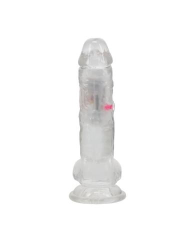LED Vibrating Straight Cock with Balls - 7   18 cm - Transparent LED Vibrating Straight Cock with Balls - 7   18 cm - Transparent