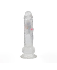LED Vibrating Straight Cock with Balls - 8   20 cm - Transparent LED Vibrating Straight Cock with Balls - 8   20 cm - Transparent