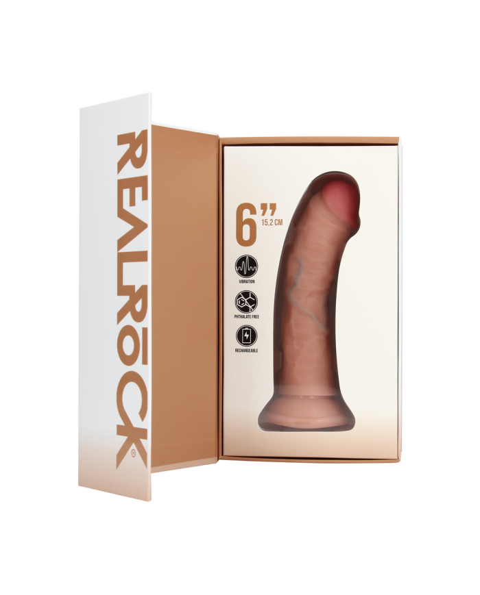 Vibrating Regular Curved Cock - 6   15,5 cm - Flesh Vibrating Regular Curved Cock - 6   15,5 cm - Flesh
