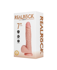 Vibrating Regular Straight Cock with Balls - 7   18 cm - Flesh