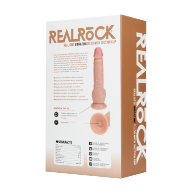 Vibrating Regular Straight Cock with Balls - 7   18 cm - Flesh