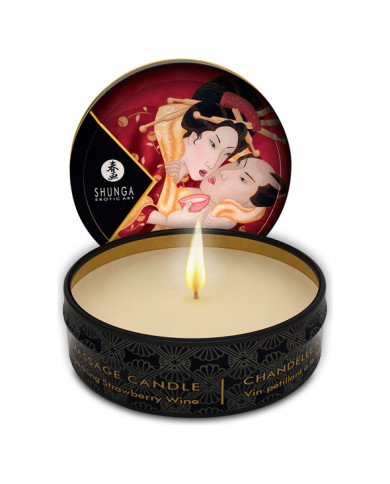 Shunga - Massage Candle Sparkling Strawberry Romance 30 ml Shunga - Massage Candle Sparkling Strawberry Romance 30 ml