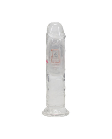LED Vibrating Straight Cock - 6   15 cm - Transparent