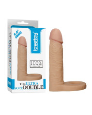 LoveToy - The Ultra Soft Double 5.8    15 cm - Dubbele Penetratie Dildo - Nude