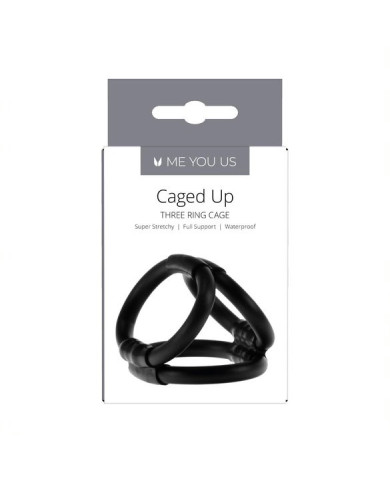 Me You Us Caged Up Cock Cage Black