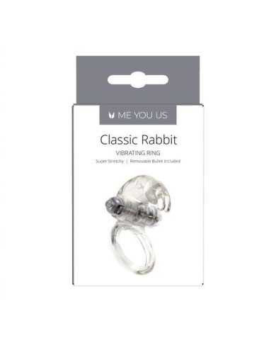 Me You Us Classic Rabbit Cock Ring Transparent