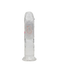 LED Vibrating Straight Cock - 6   15 cm - Transparent