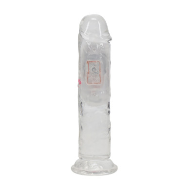 LED Vibrating Straight Cock - 6   15 cm - Transparent