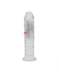 LED Vibrating Straight Cock - 6   15 cm - Transparent