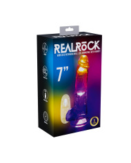 LED Vibrating Straight Cock with Balls - 6   15 cm - Transparent