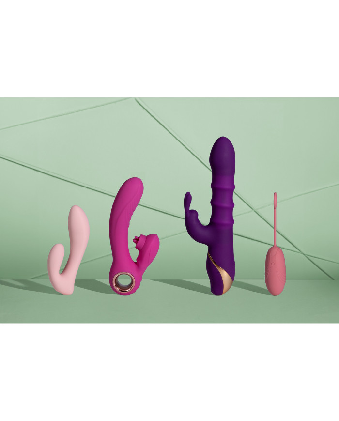 Tongue Flickering and Heating Rabbit Vibrator - Exuberant Pink