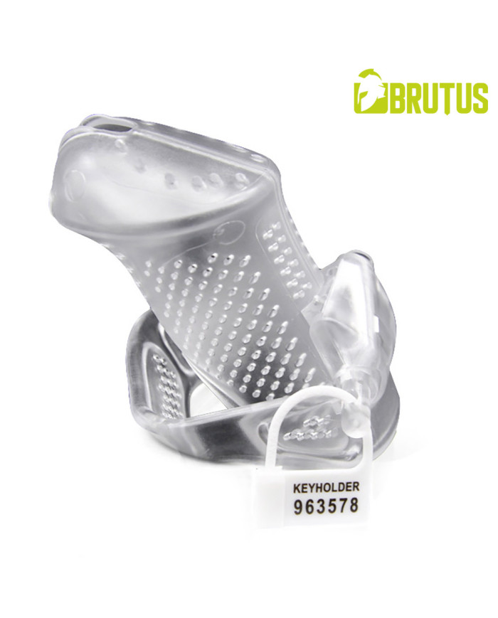 BRUTUS Airmesh Chastity Cage - Clear